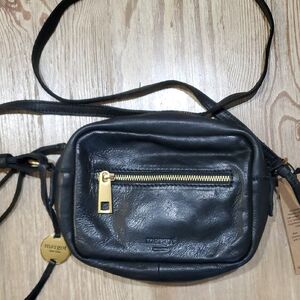NWT Margot Black Leather Crossbody